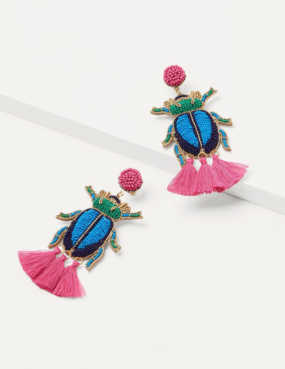 Embellished Beaded Earrings-Beetle-2