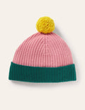 Colourblock Cashmere Hat-Wasp/Formica/Deep Forest