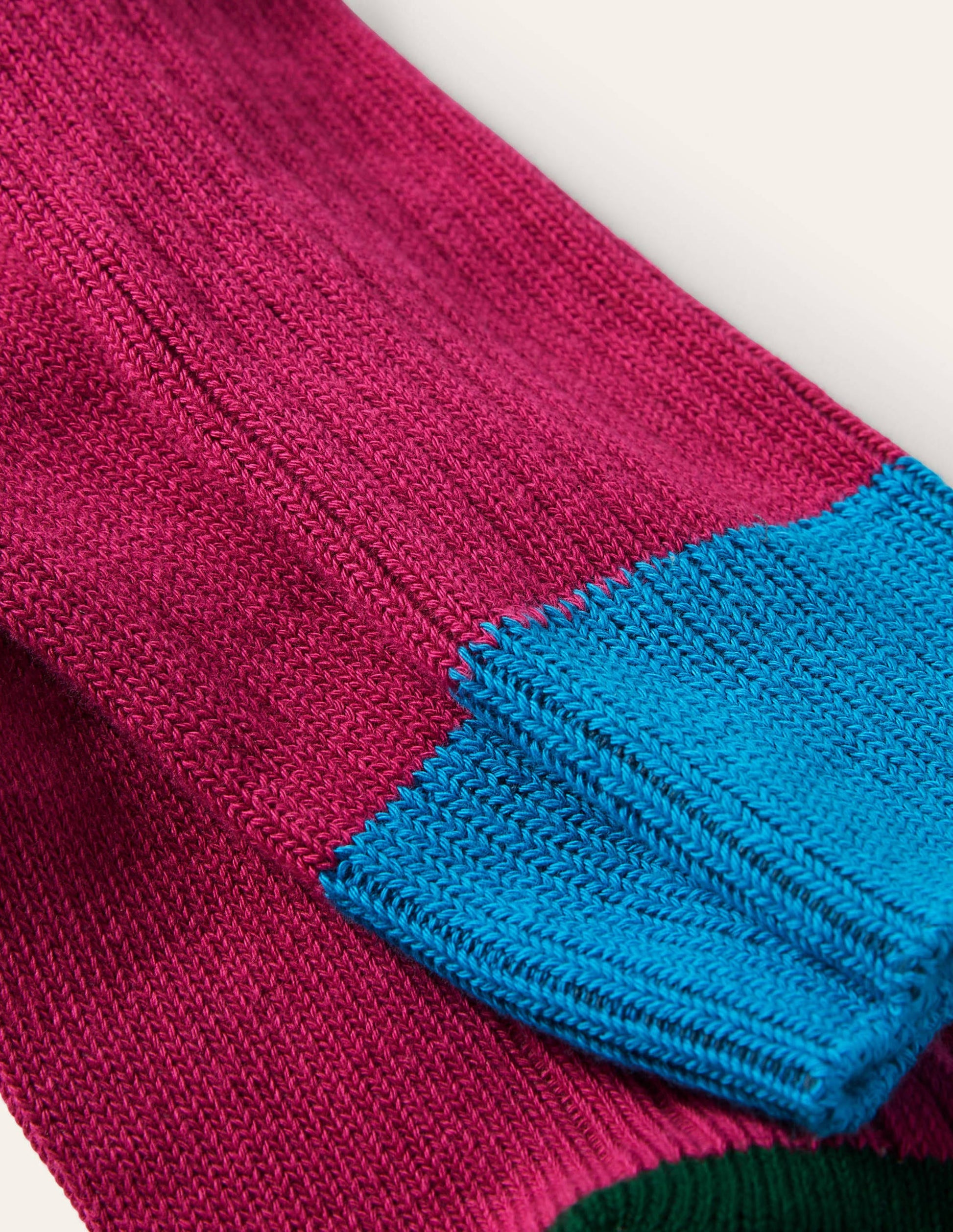 Long Chunky Socks-Sail/Festival Pink/Forest-2