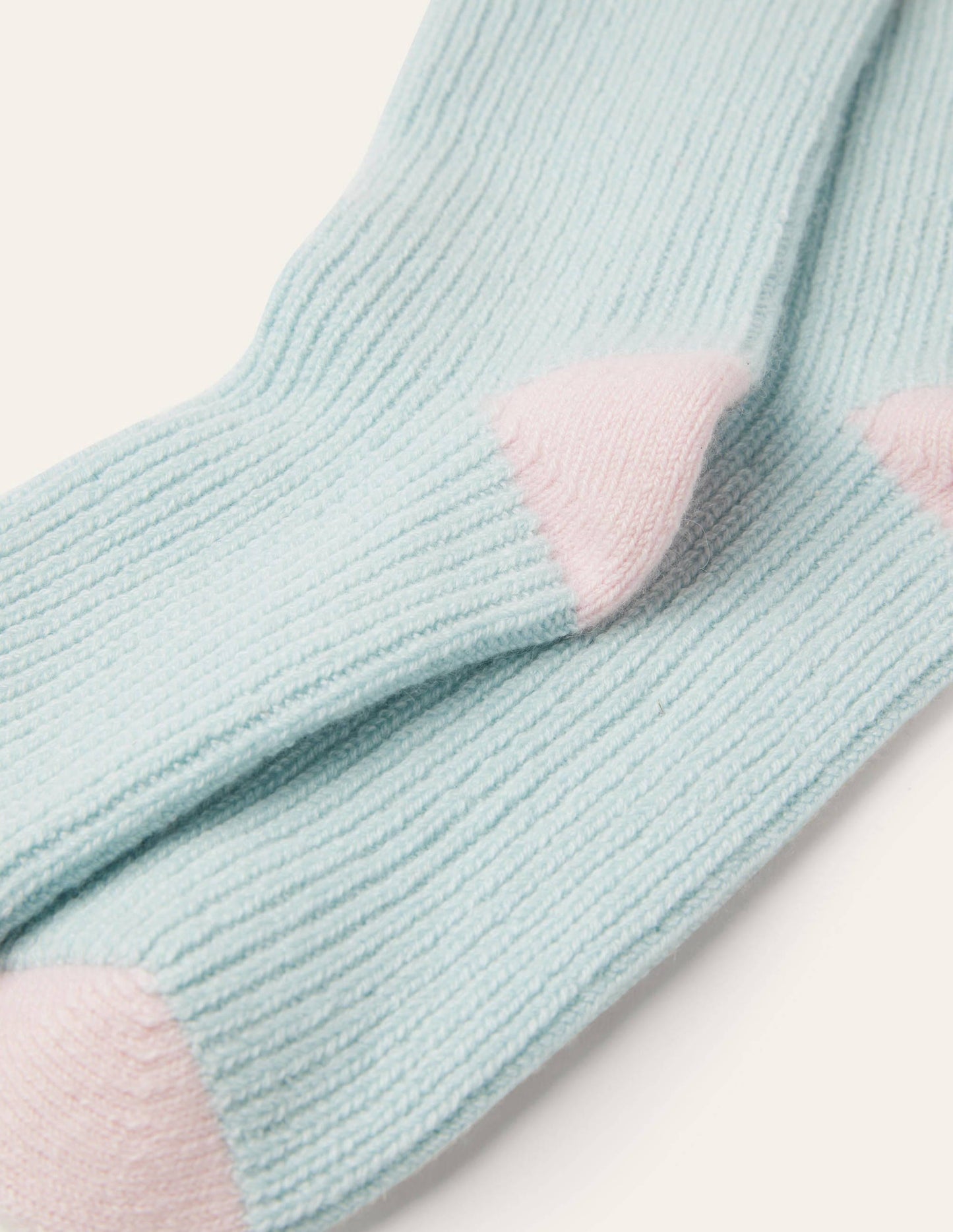 Cashmere Bed Socks-Fresh Water/Grey/Milkshake