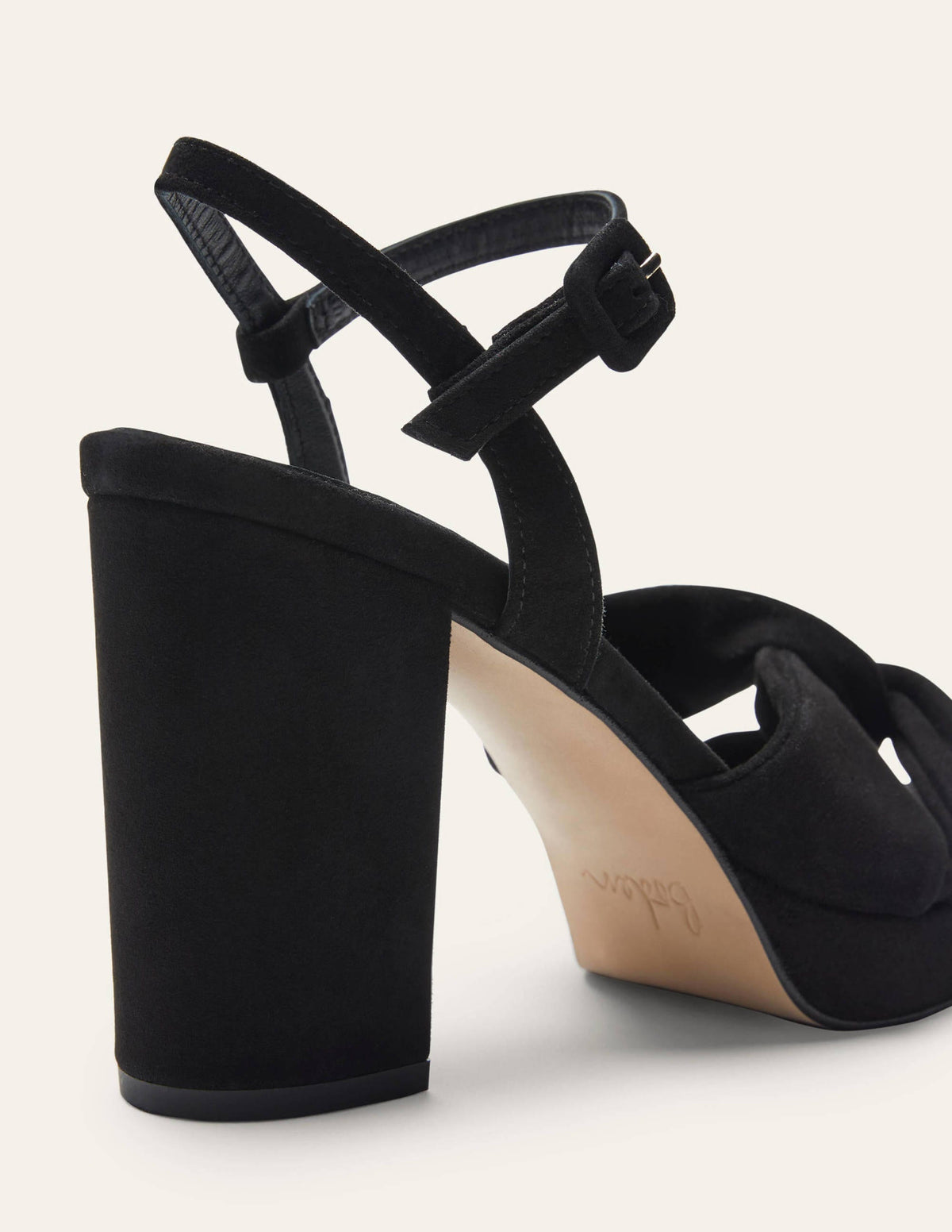 Twist-Front Heeled Platforms-Black - Image 3