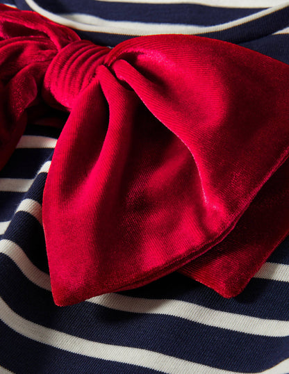 Imogen Breton-Navy/ Ivory Red Bow-5