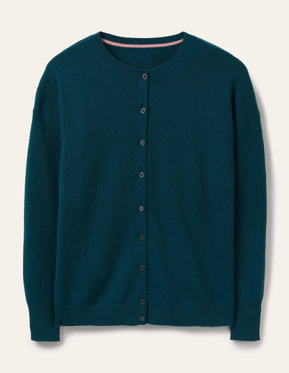 Cashmere Cardigan-Dark Teal-5