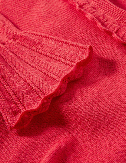 Aimee Pointelle Jumper-Bright Red-7