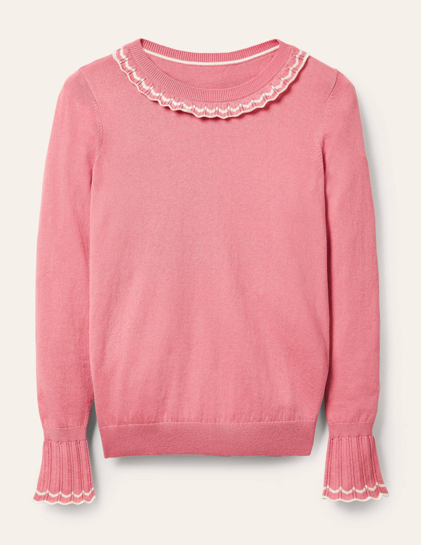 Aimee Pointelle Jumper-Formica Pink