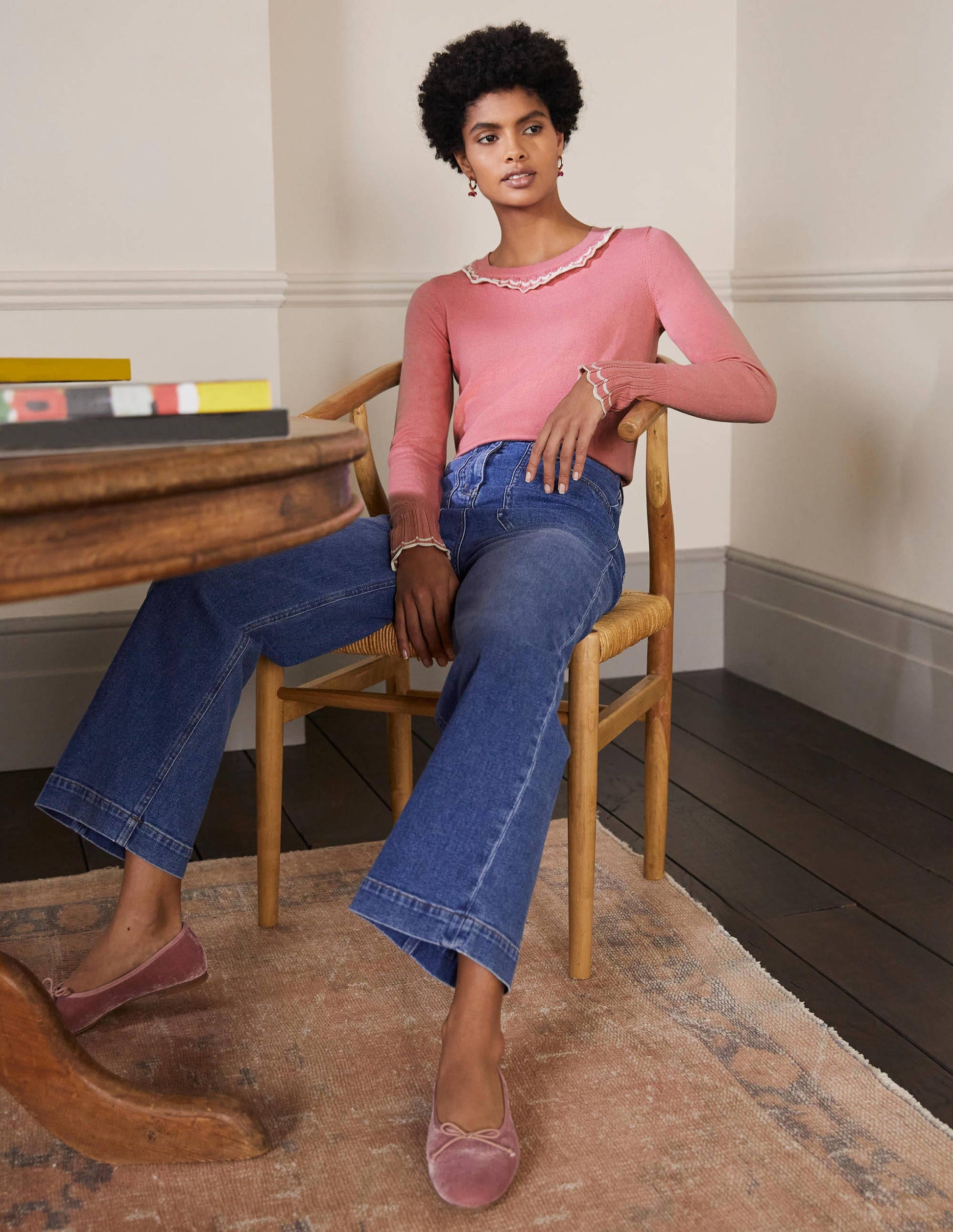 Aimee Pointelle Jumper-Formica Pink-4