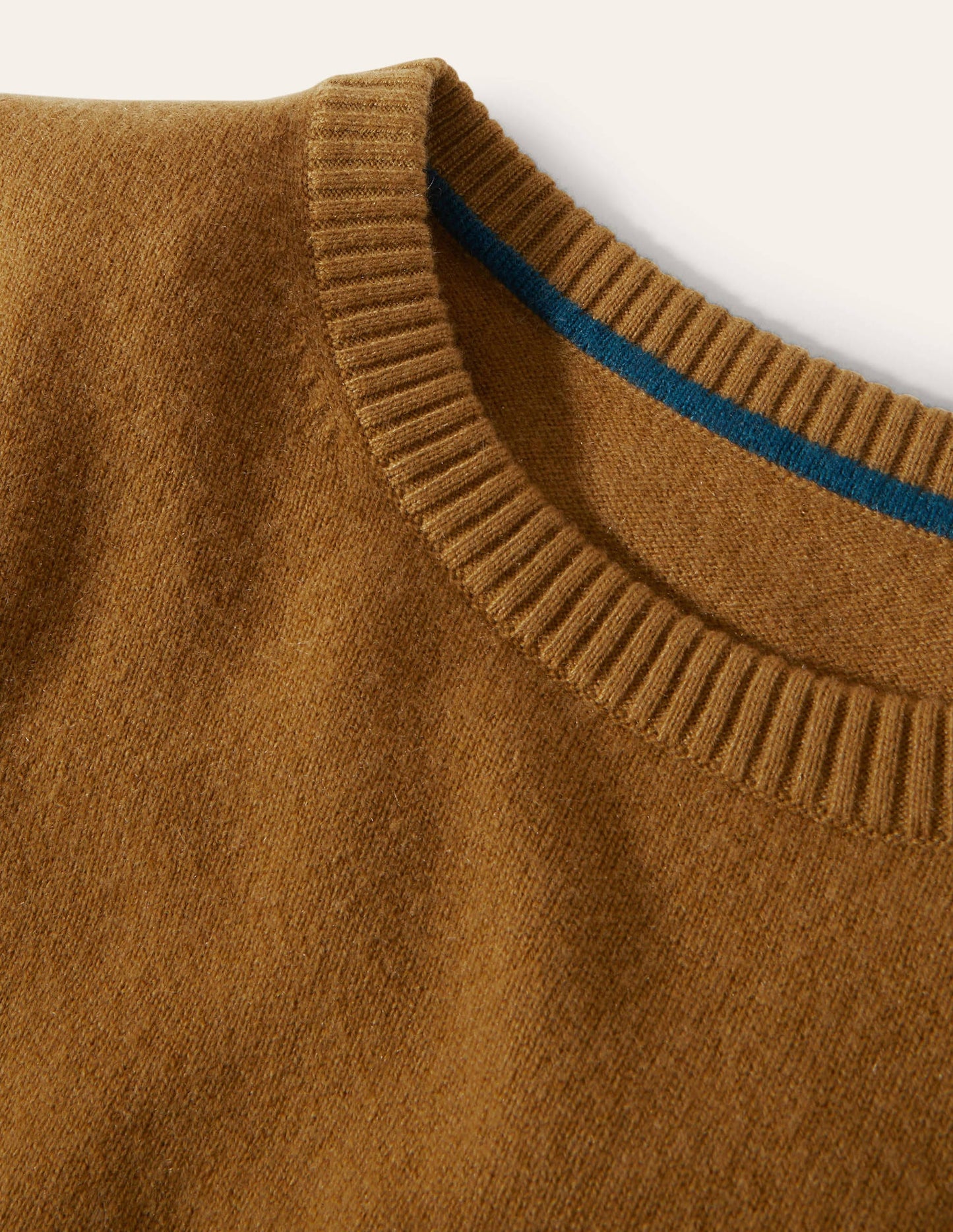 Cashmere Crew Neck Jumper-Moss Brown