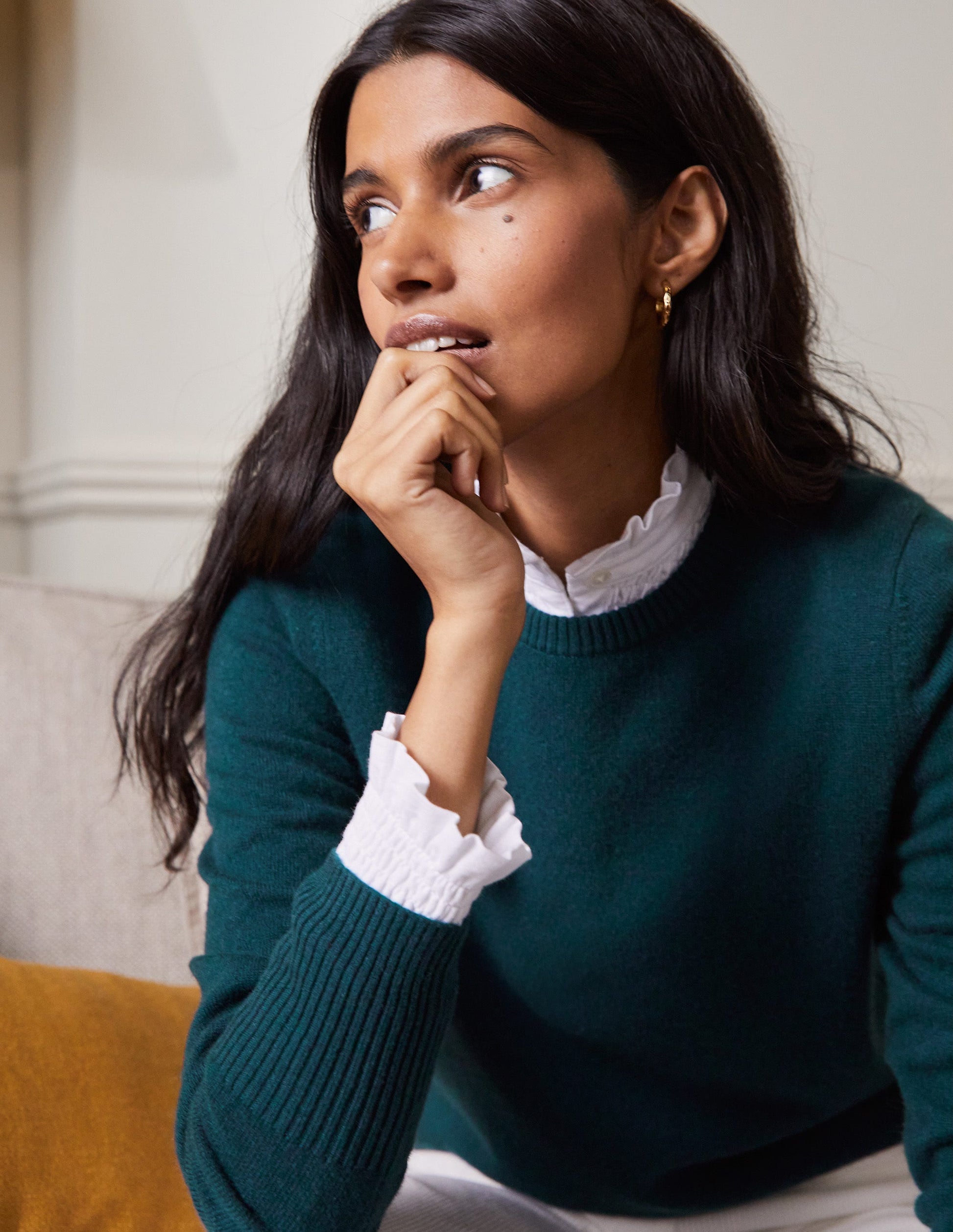 Cashmere Crew Neck Jumper-Dark Teal-2