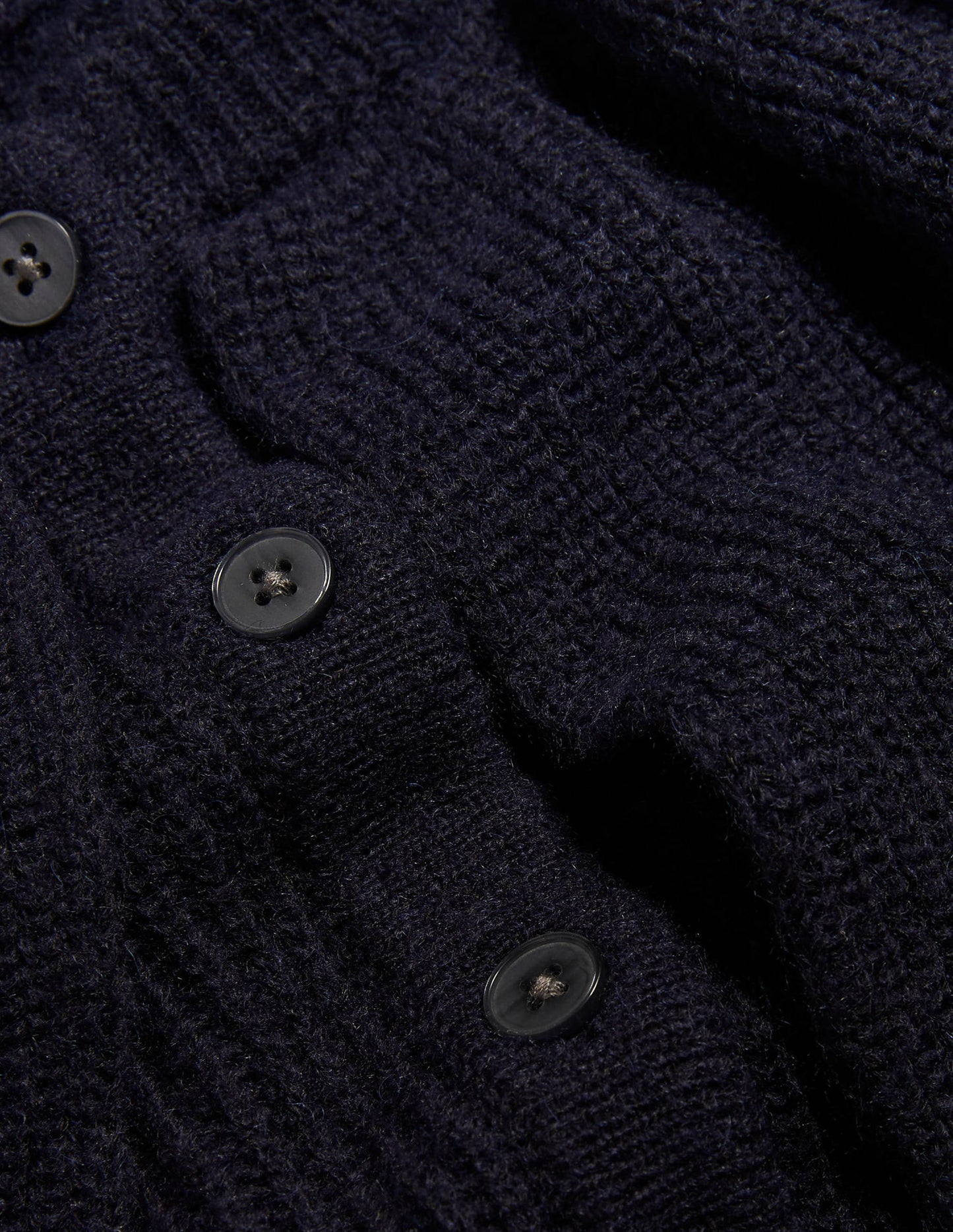 Fluffy Frill Collar Jumper-Navy
