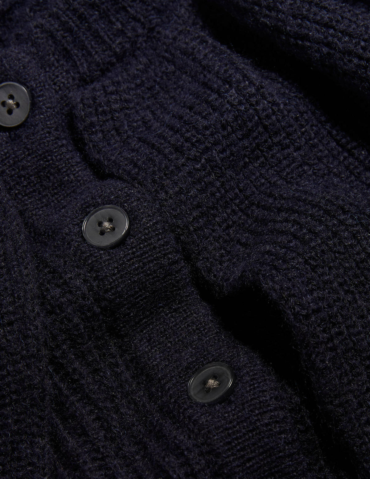 Fluffy Frill Collar Jumper-Navy - Image 6