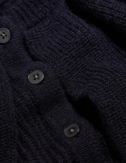 Fluffy Frill Collar Jumper-Navy-6