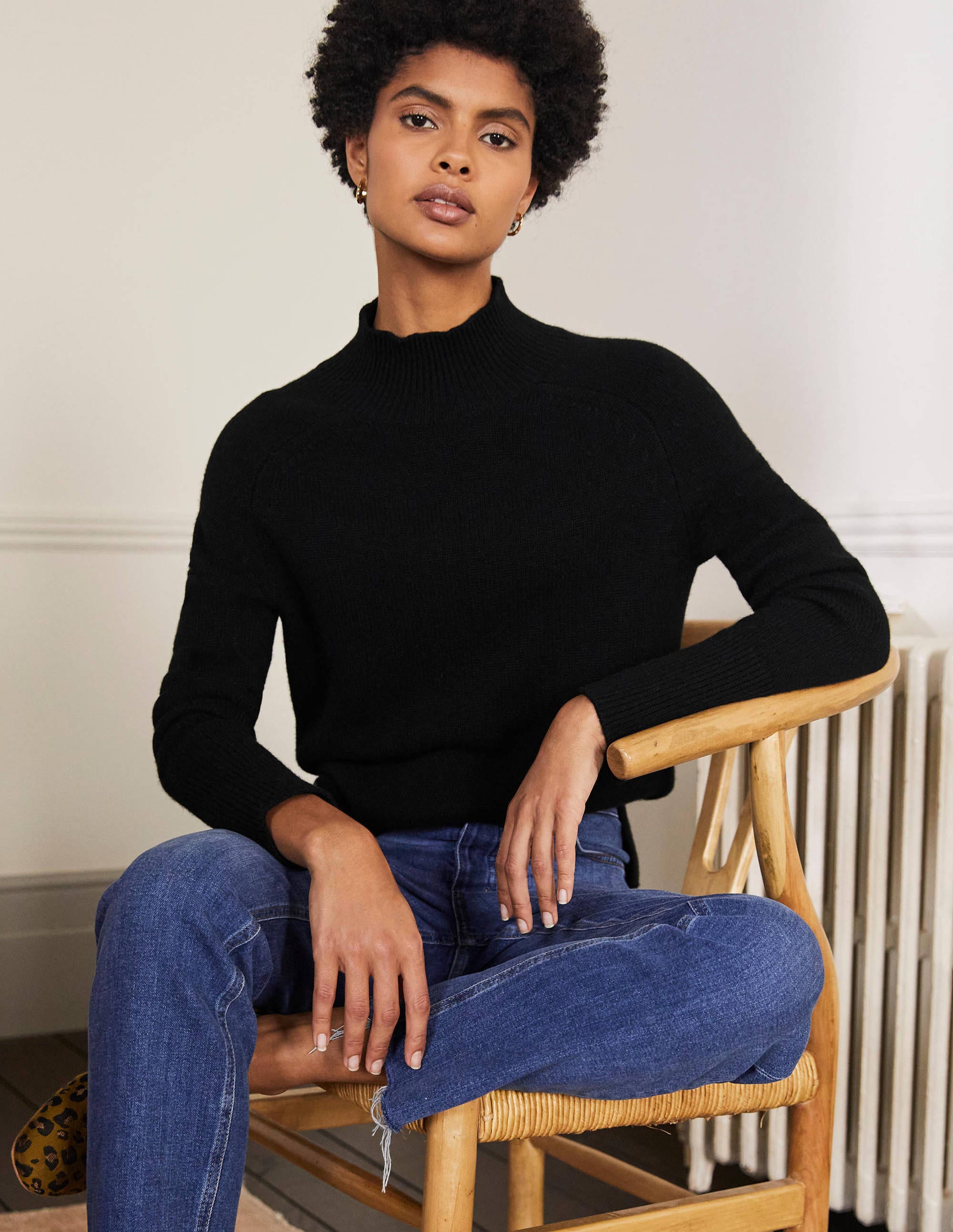 Anna Cashmere Jumper-Black - Image 1