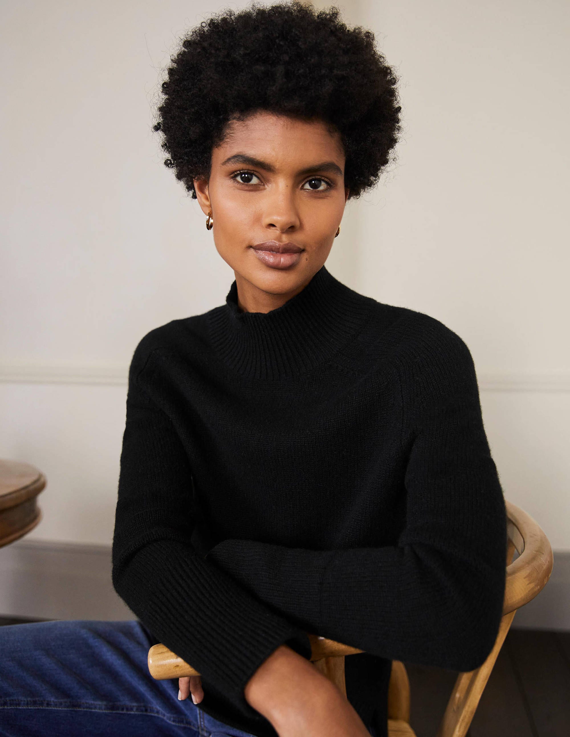 Anna Cashmere Jumper-Black - Image 2