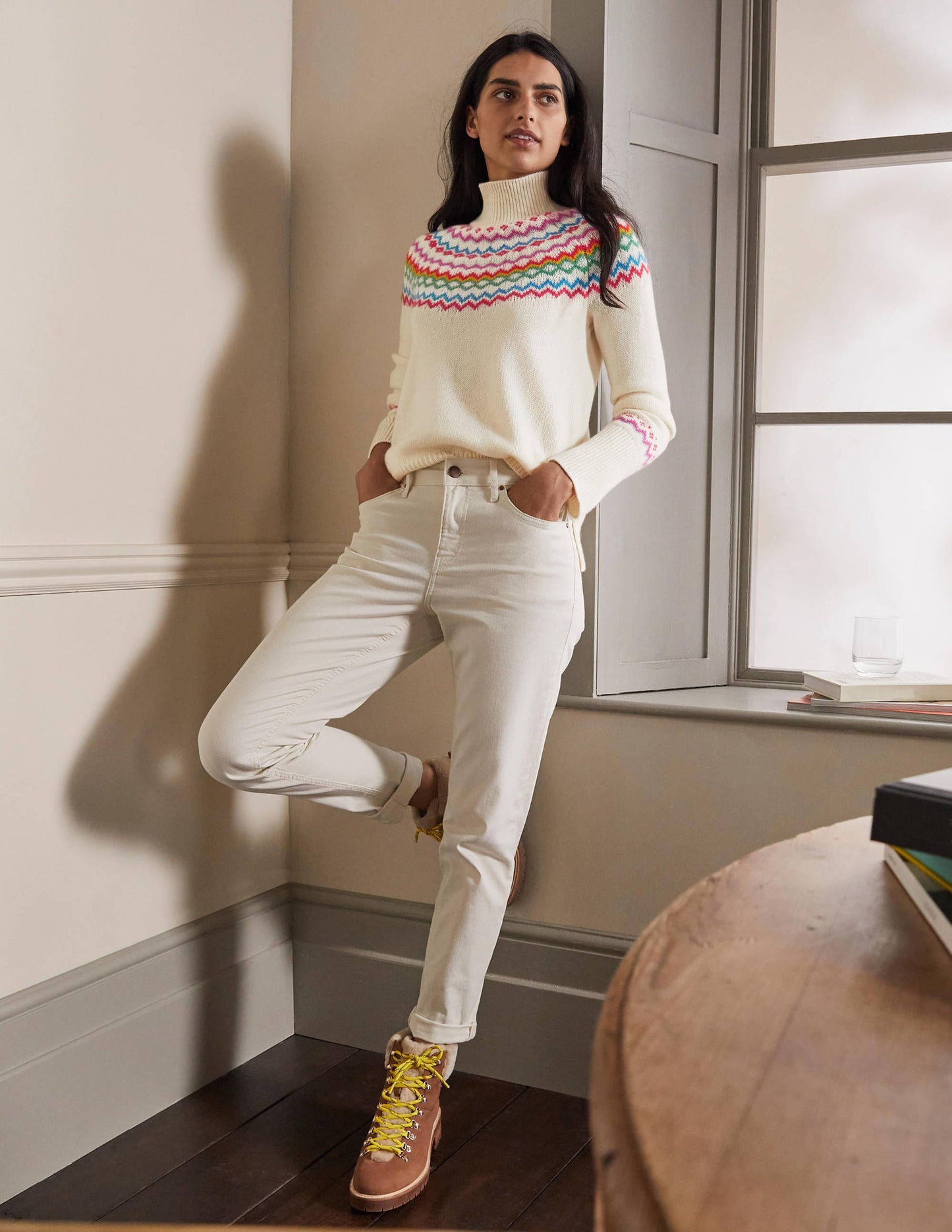 Anna Cashmere Jumper-Ivory Fair Isle