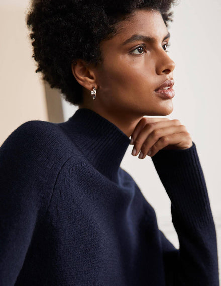 Anna Cashmere Jumper-Navy