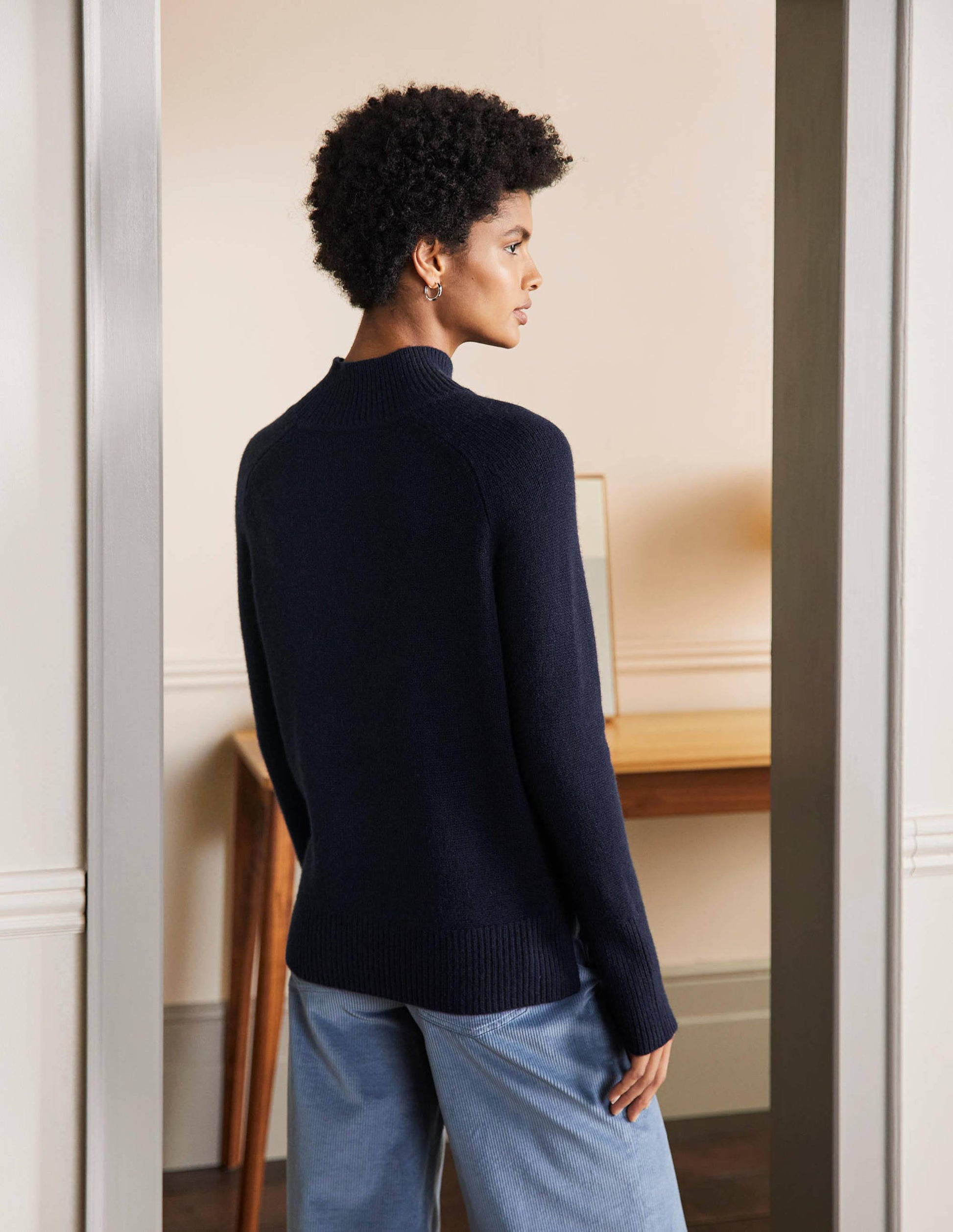 Anna Cashmere Jumper-Navy-3