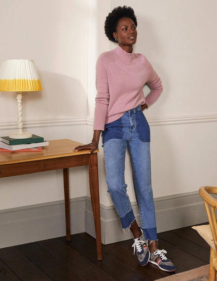 Anna Cashmere Jumper-Violet Purple
