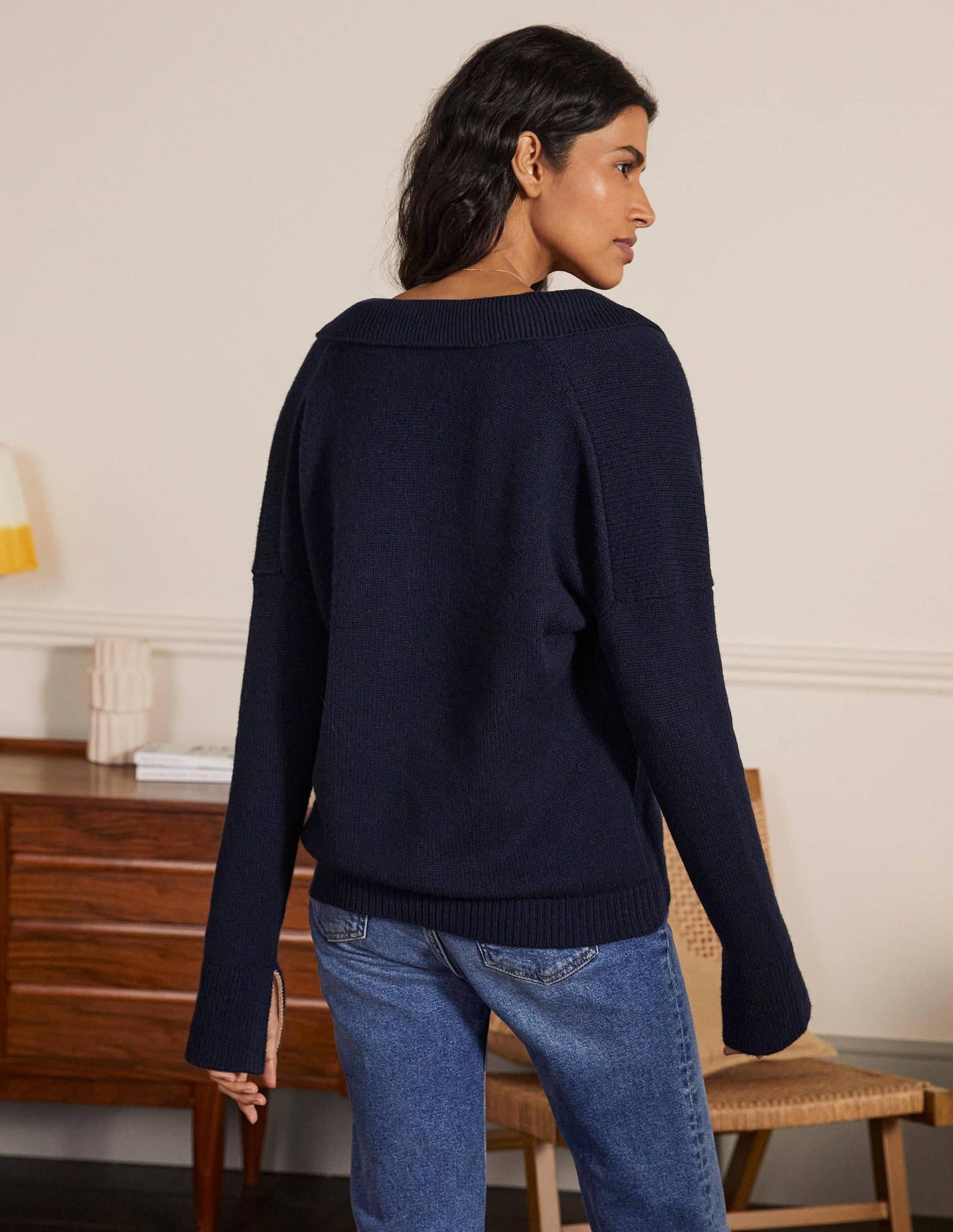 Cathryn Cashmere Jumper-Navy