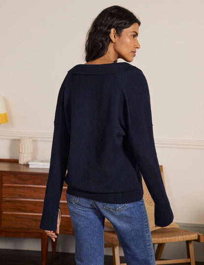 Cathryn Cashmere Jumper-Navy-3