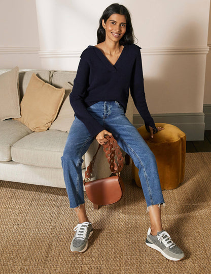 Cathryn Cashmere Jumper-Navy-4