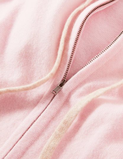 Cashmere Zip-up Hoodie-Morganite Milkshake-7