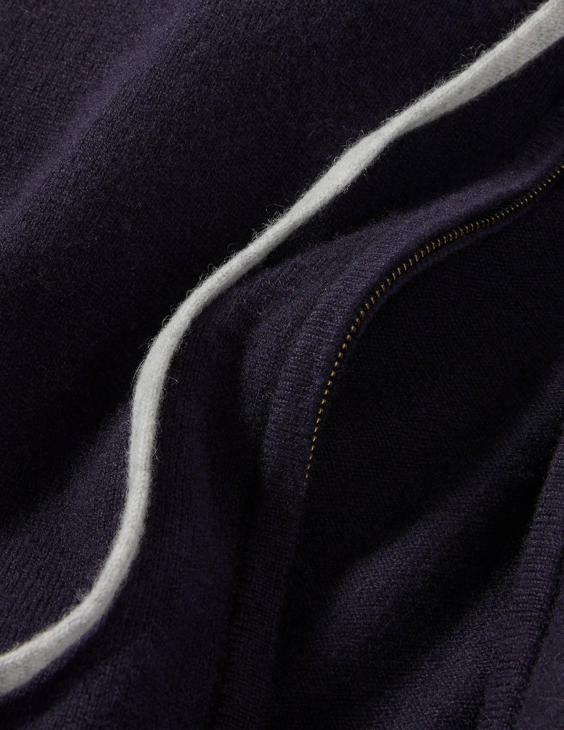 Cashmere Zip-up Hoodie-Navy-6
