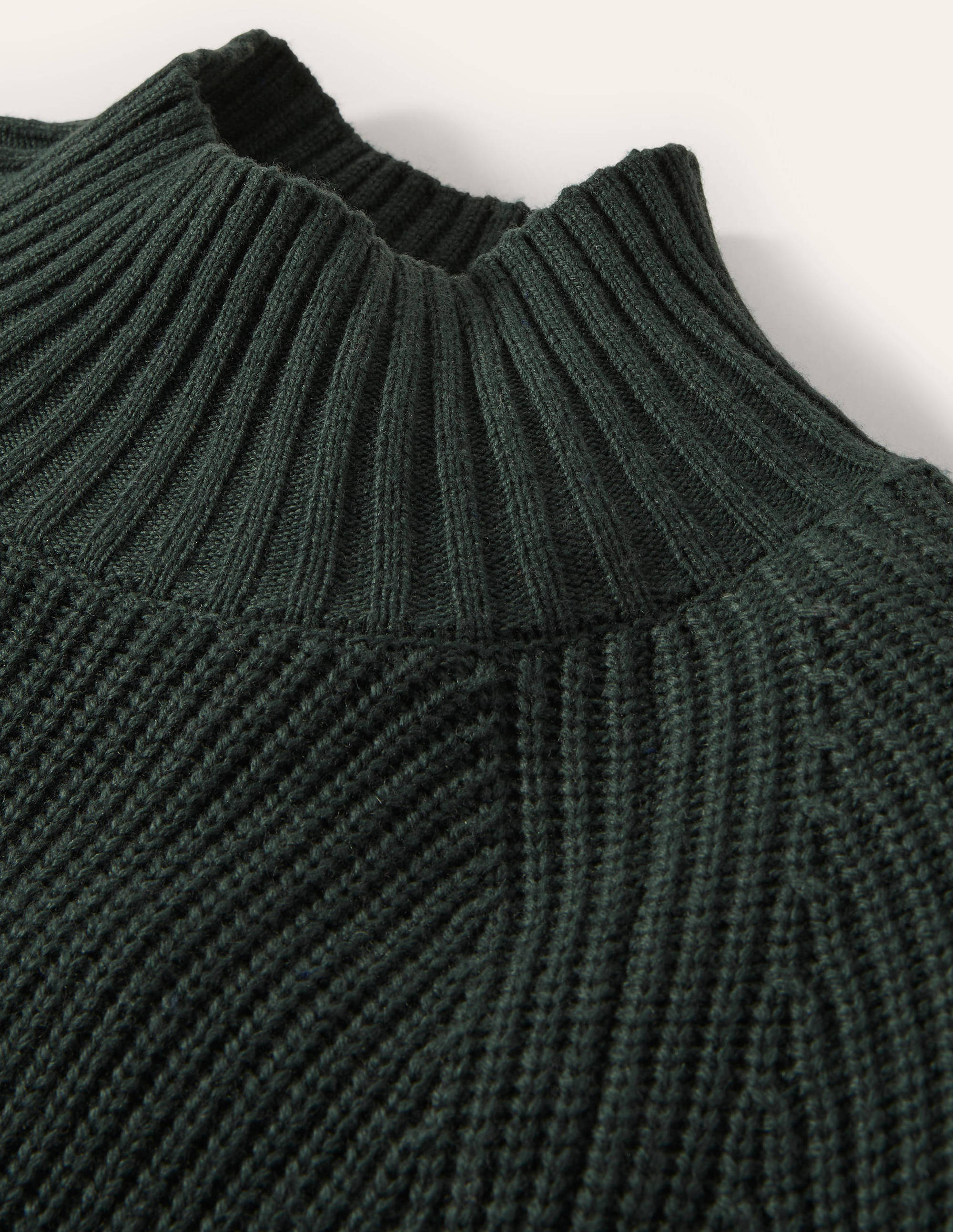 Mia Ribbed High Neck Jumper-Midnight Garden - Image 5