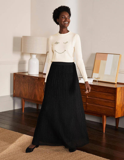 Felicity Embellished Jumper-Ivory