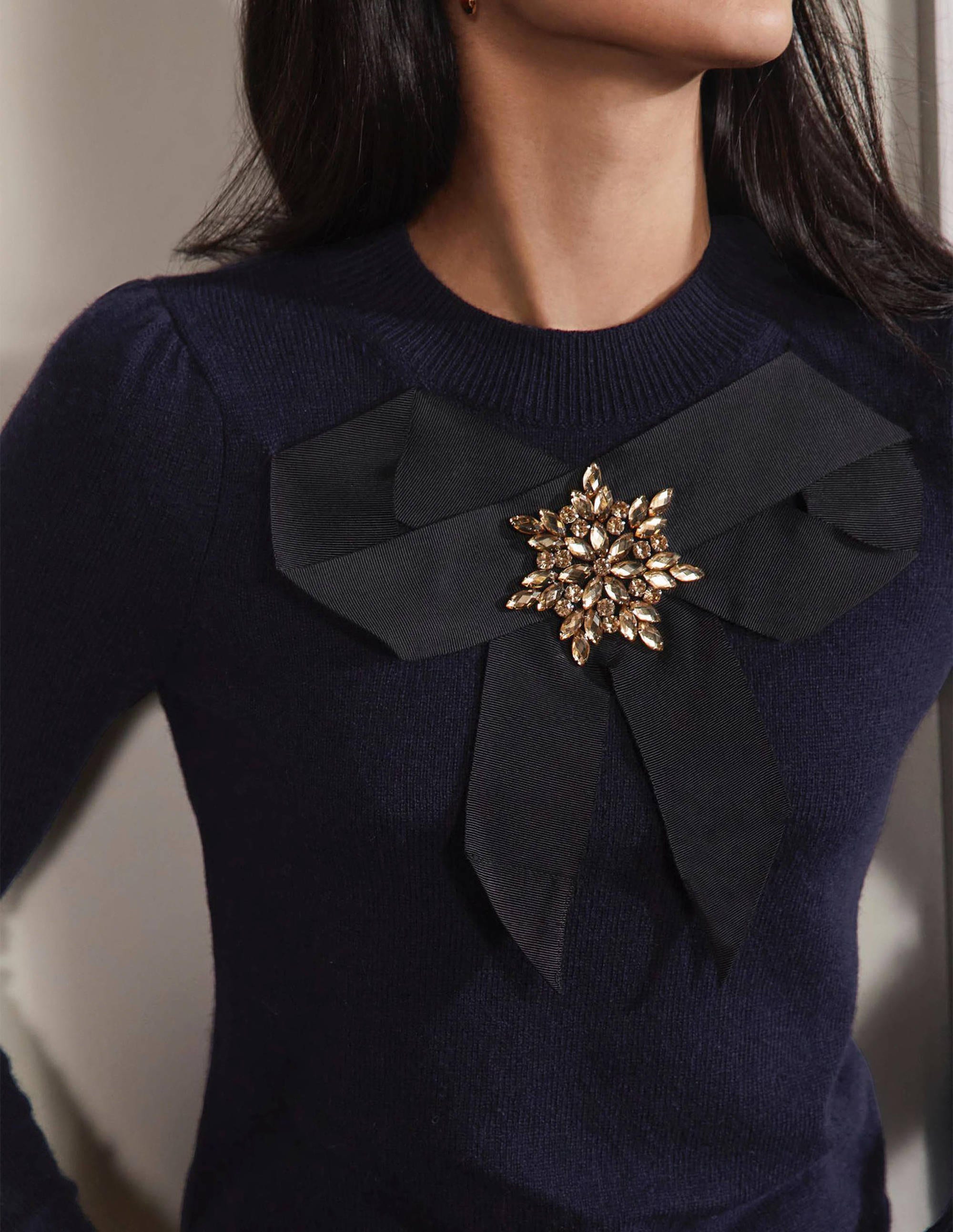 Felicity Embellished Jumper-Navy - Image 2