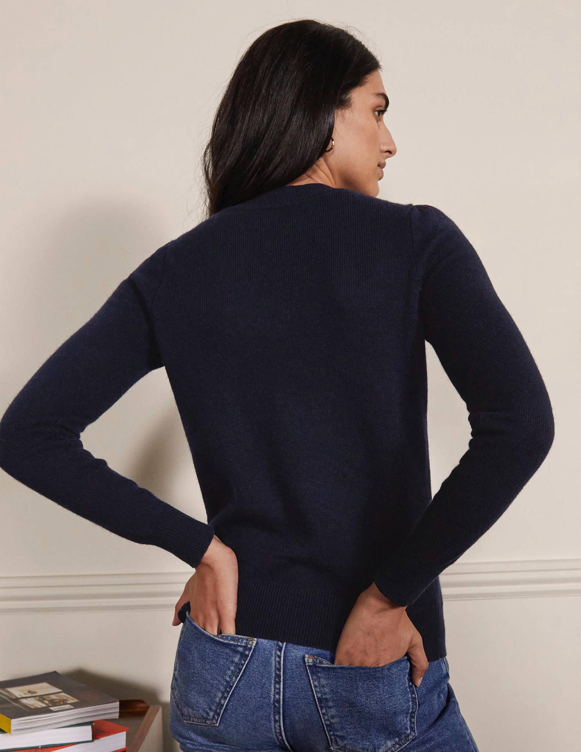 Felicity Embellished Jumper-Navy - Image 3