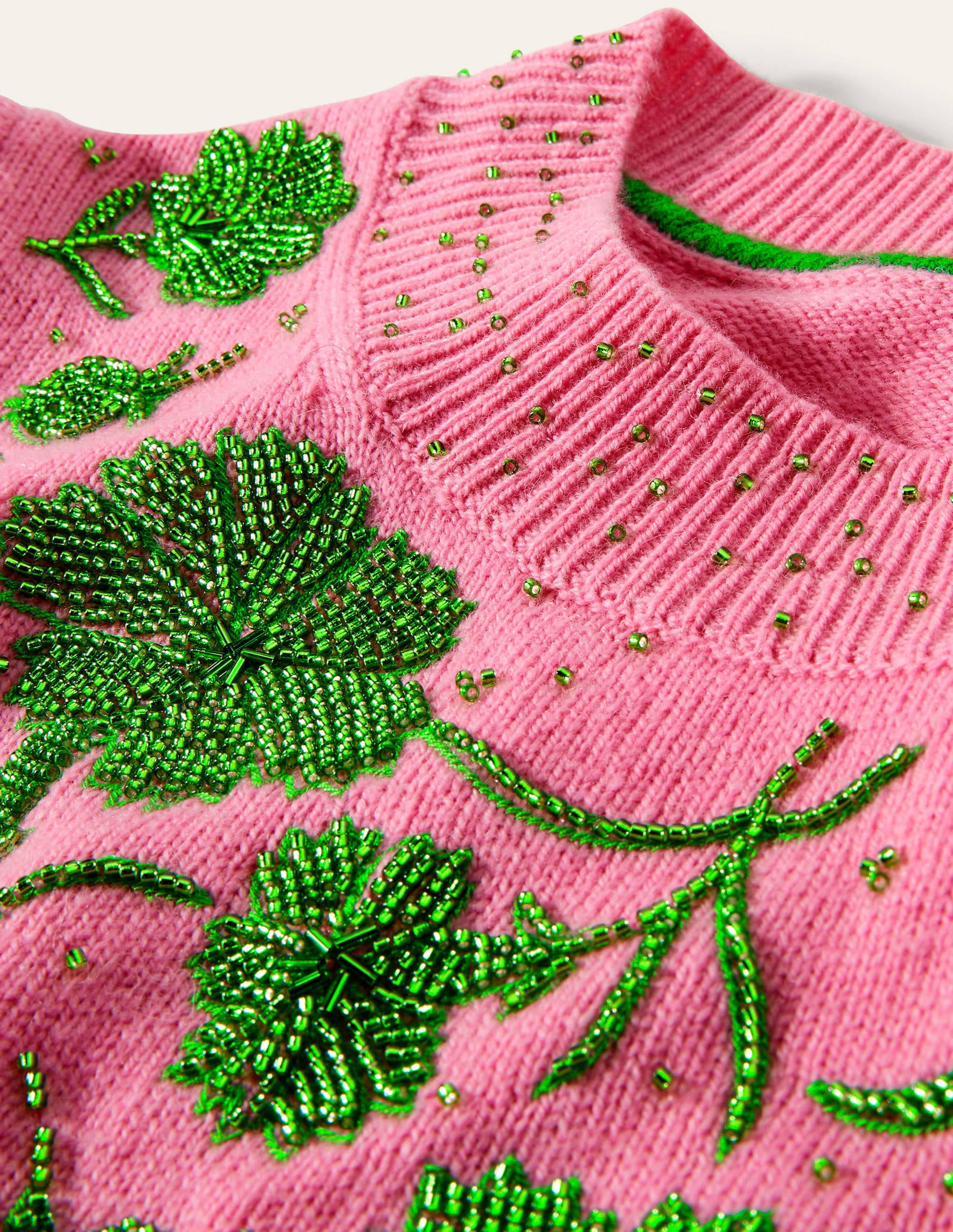 Felicity Embellished Jumper-Flamingo Pink - Image 6
