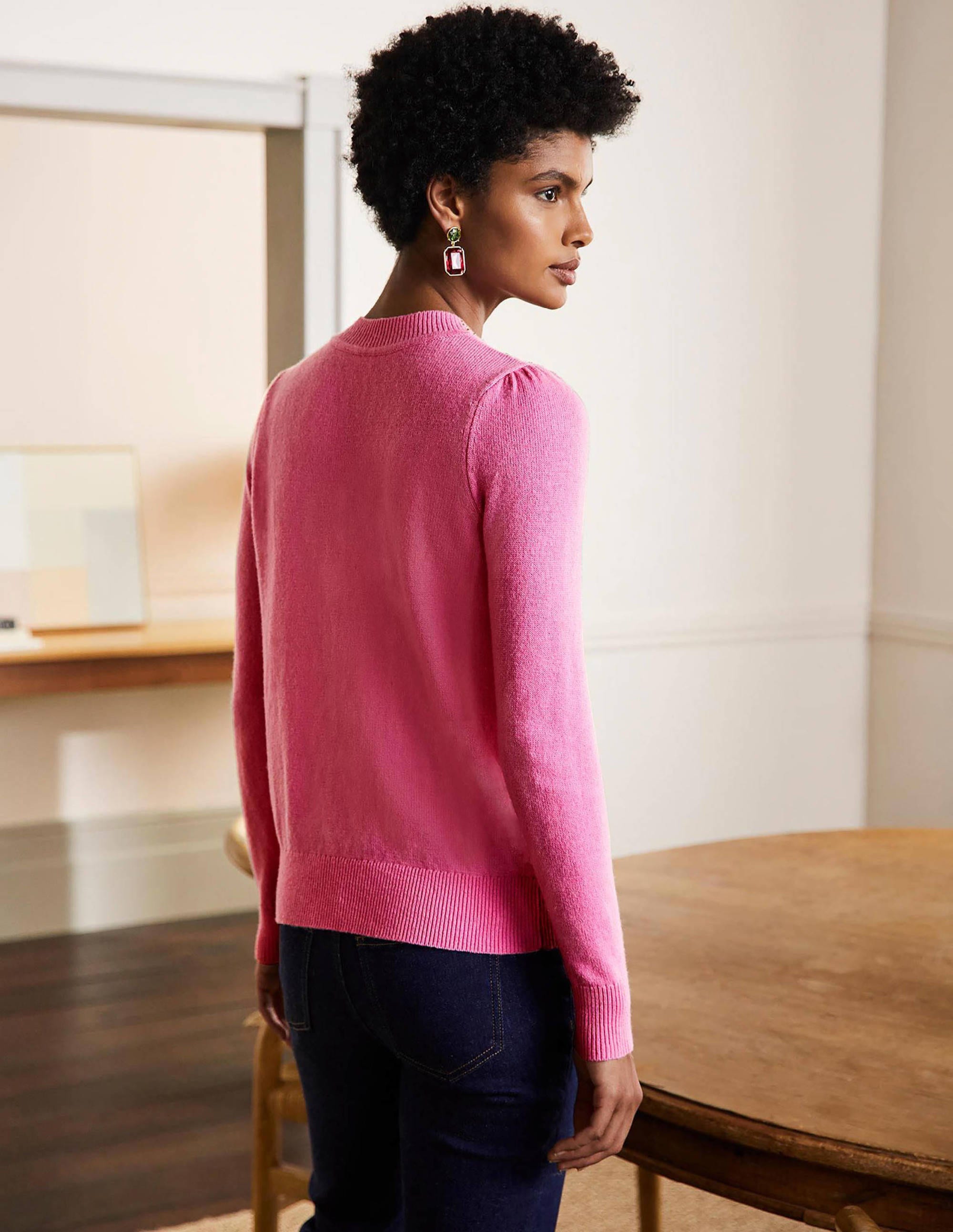 Felicity Embellished Jumper-Flamingo Pink - Image 3