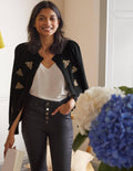 Embellished Cardigan-Black