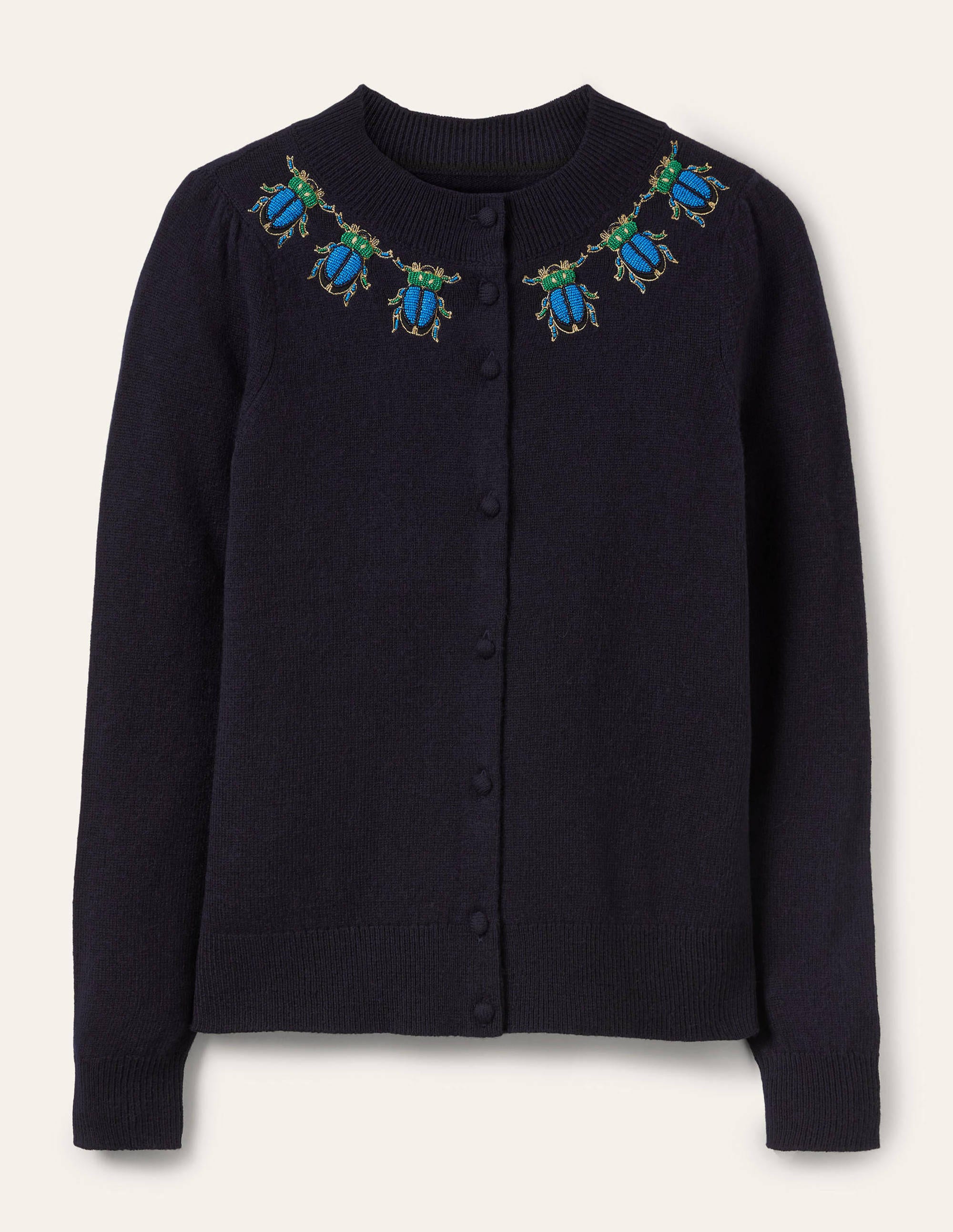 Embellished Cardigan-Navy - Image 6