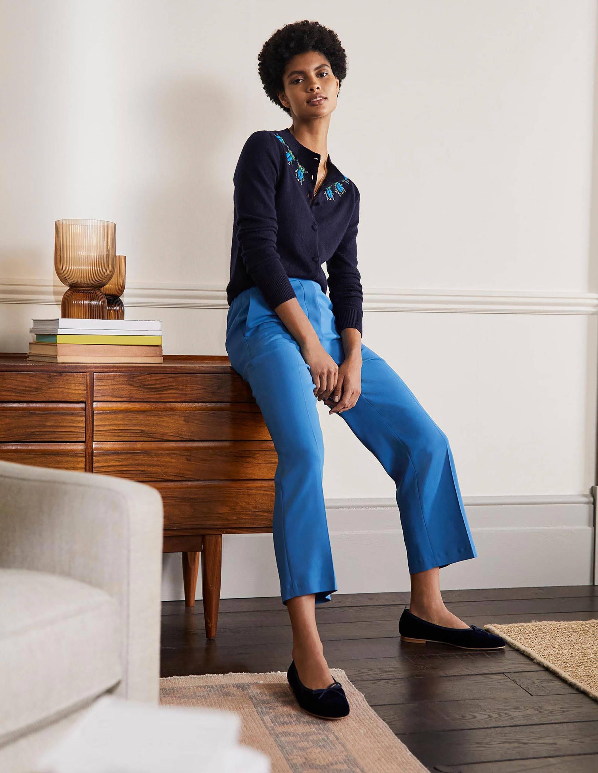 Embellished Cardigan-Navy - Image 4