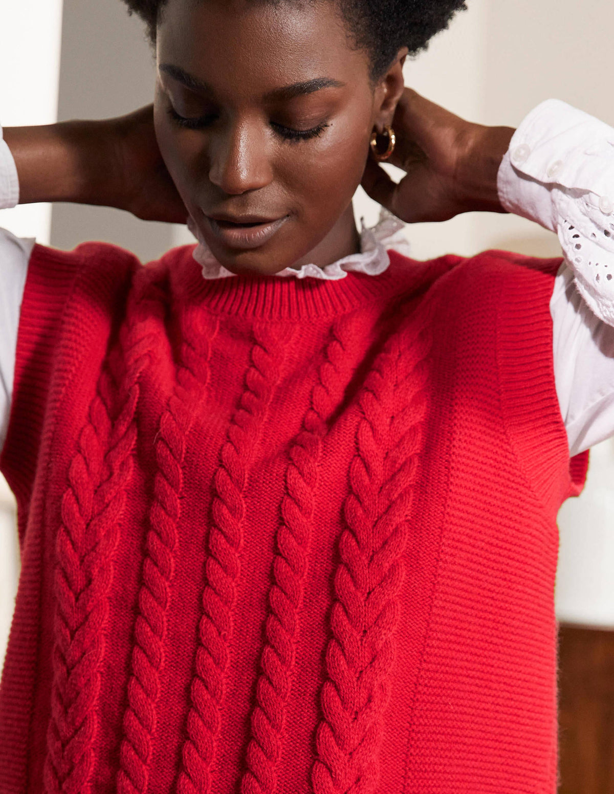 Reena Tank Top-Bright Red-2