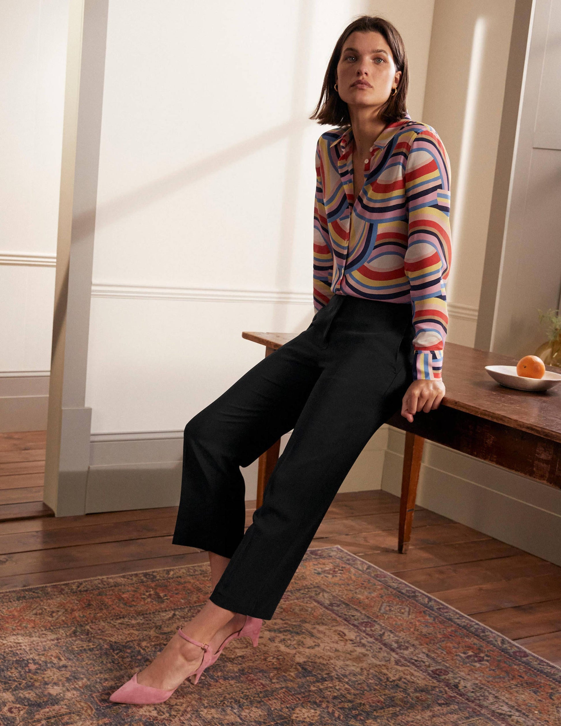 Albemarle Cropped Trousers-Black-1