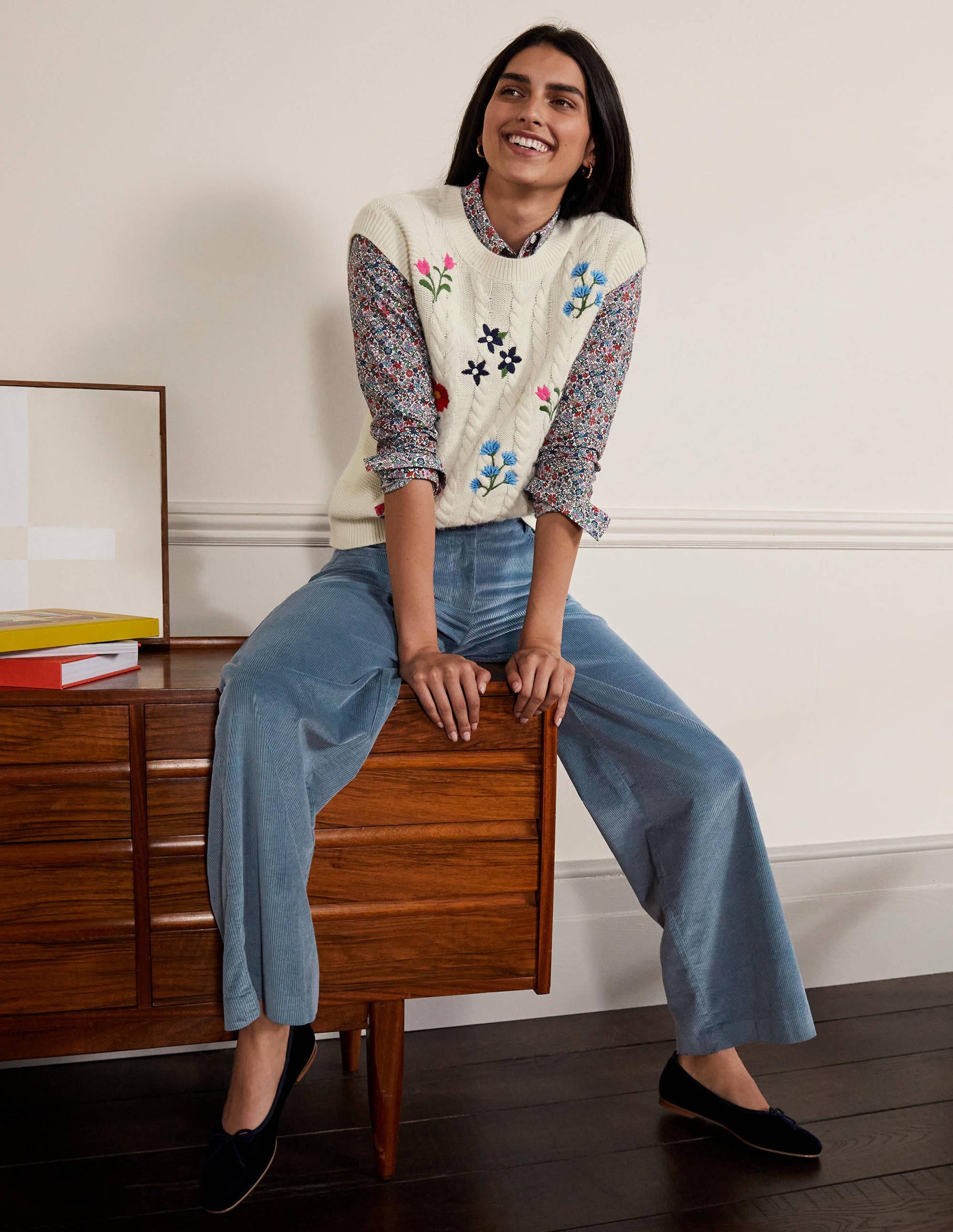 Alexia Cord Trousers-Airforce-4