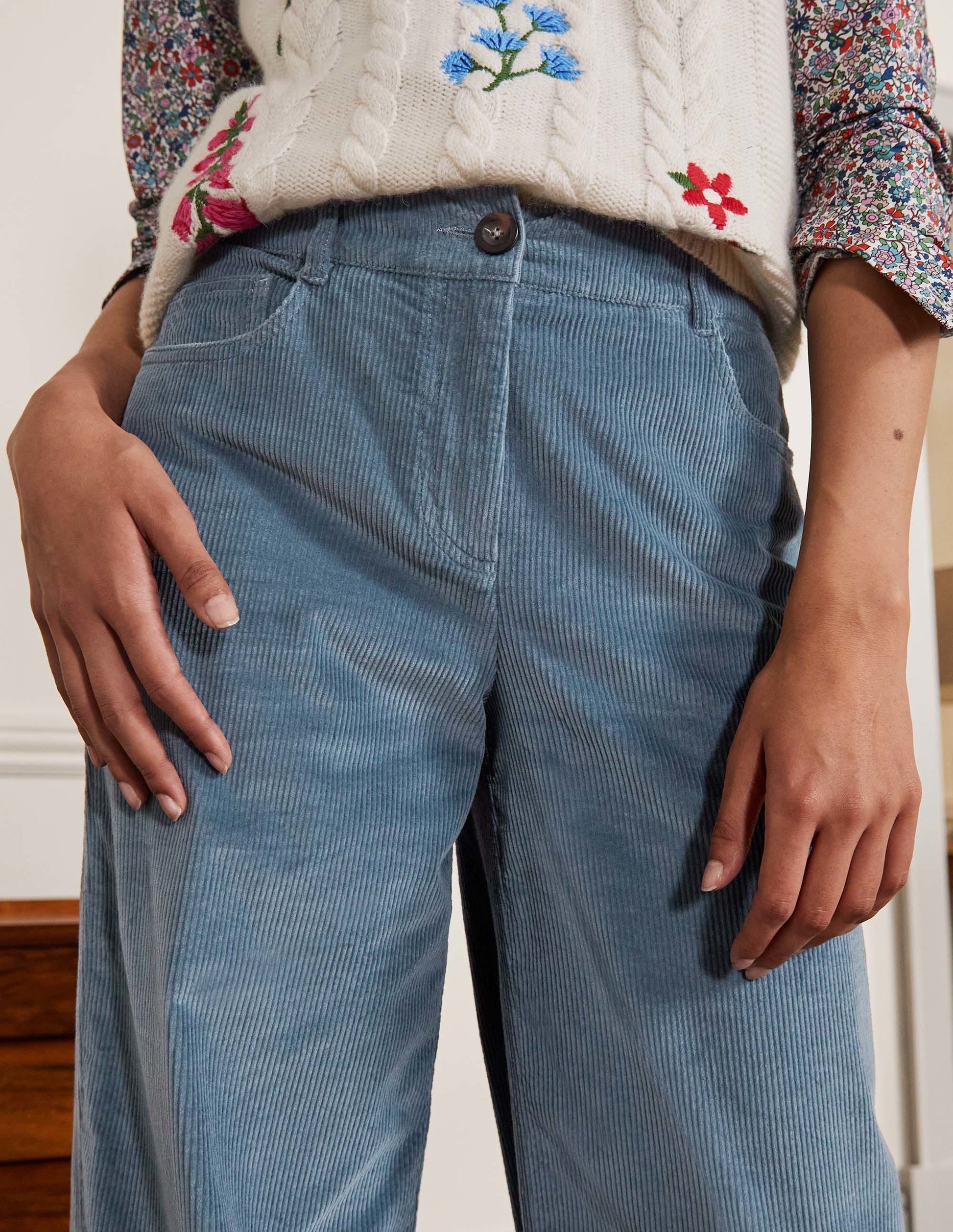 Alexia Cord Trousers-Airforce-1