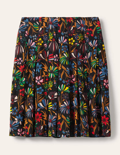 Victoria Pleated Skirt-Black, Wild Dandelion-5