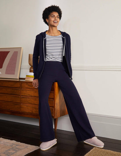 Cashmere Knit Lounge Joggers-Navy-5