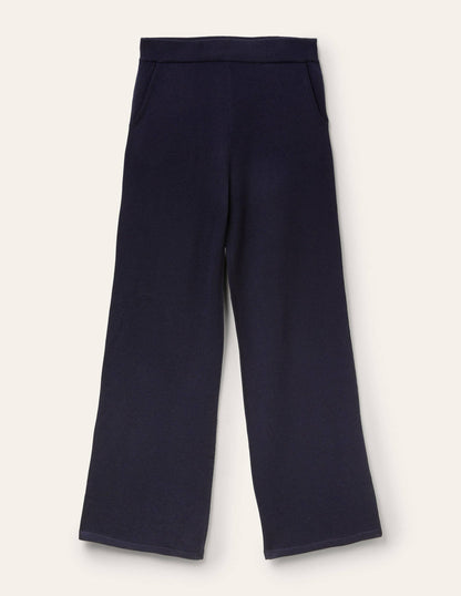 Cashmere Knit Lounge Joggers-Navy-6
