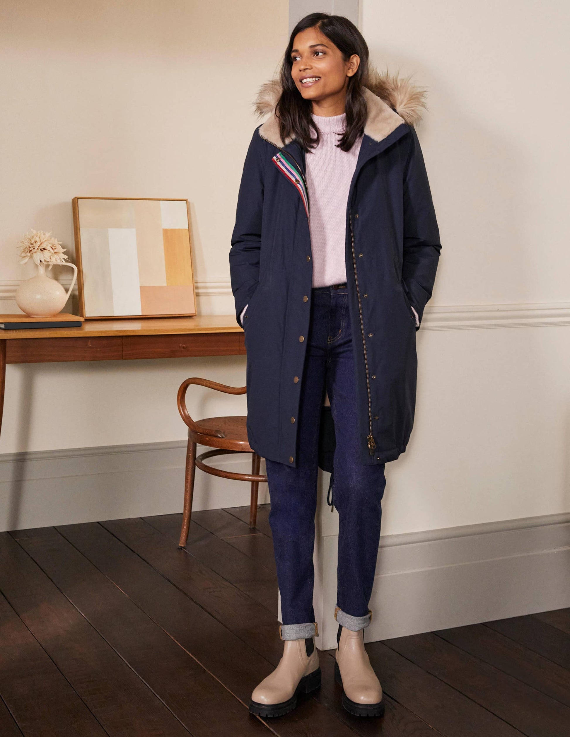 Dunbar Waterproof Parka-Navy-1