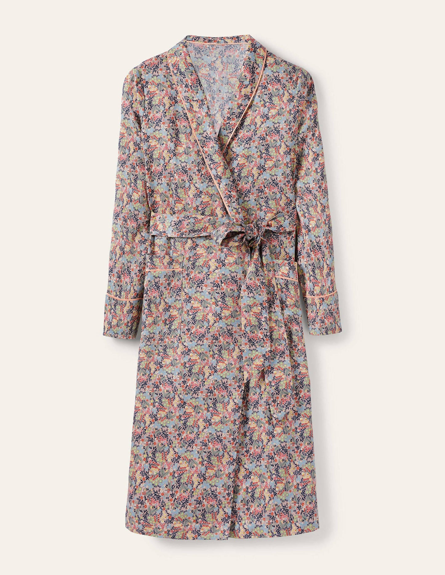 Cotton Dressing Gown-Milkshake, Enchanting Forest
