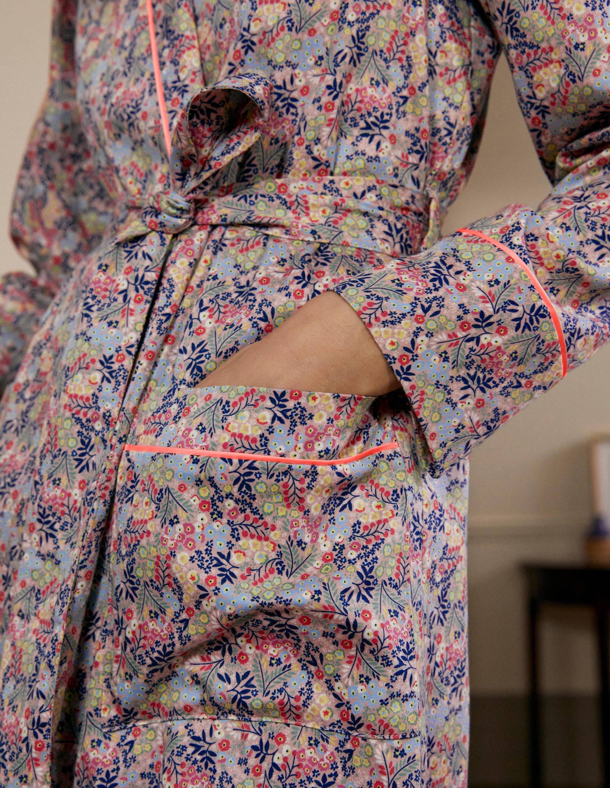 Cotton Dressing Gown-Milkshake, Enchanting Forest-1