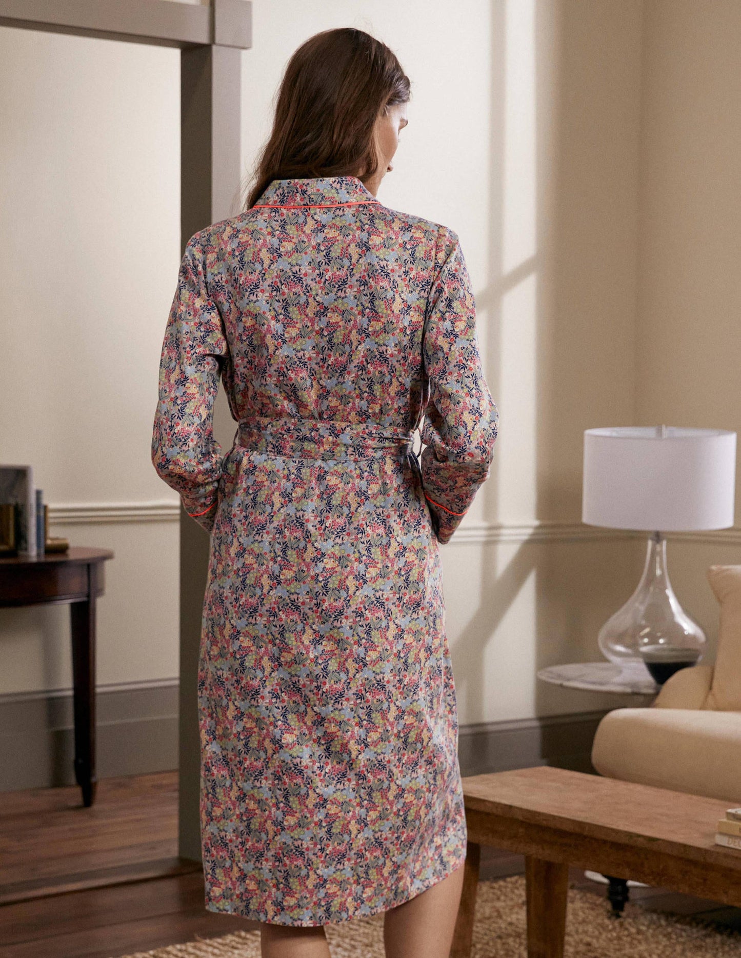 Cotton Dressing Gown-Milkshake, Enchanting Forest