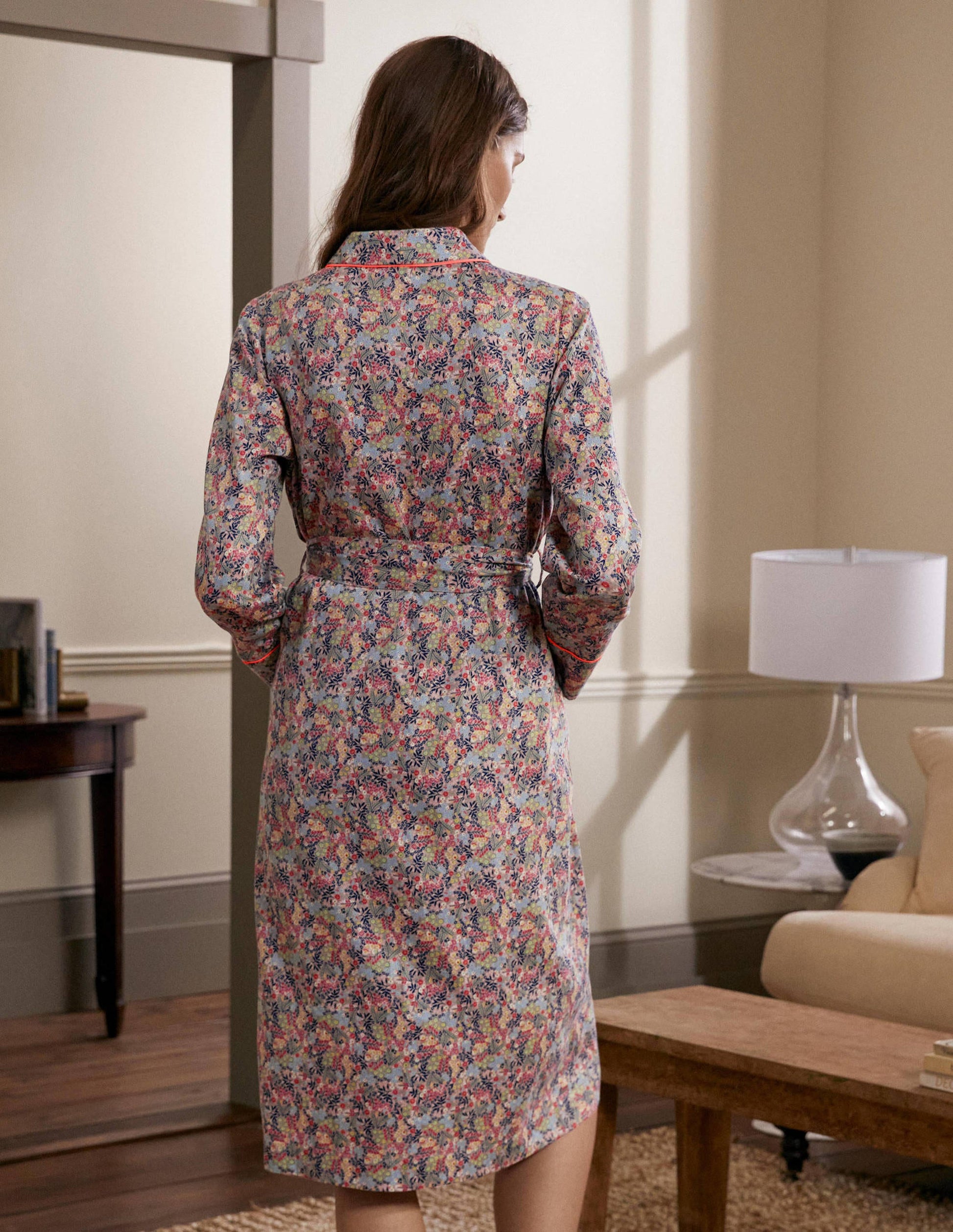 Cotton Dressing Gown-Milkshake, Enchanting Forest-2