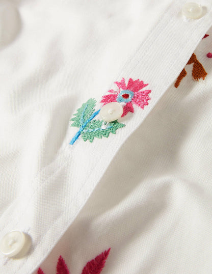 Agnes Oversized Shirt-White Embroidered-5