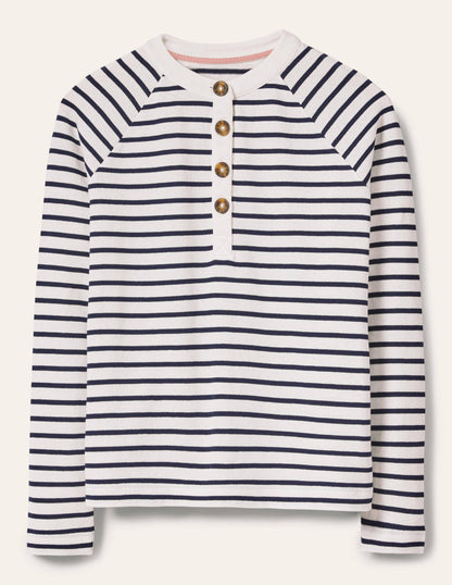 Mariner Henley Top-Ivory/Navy-5