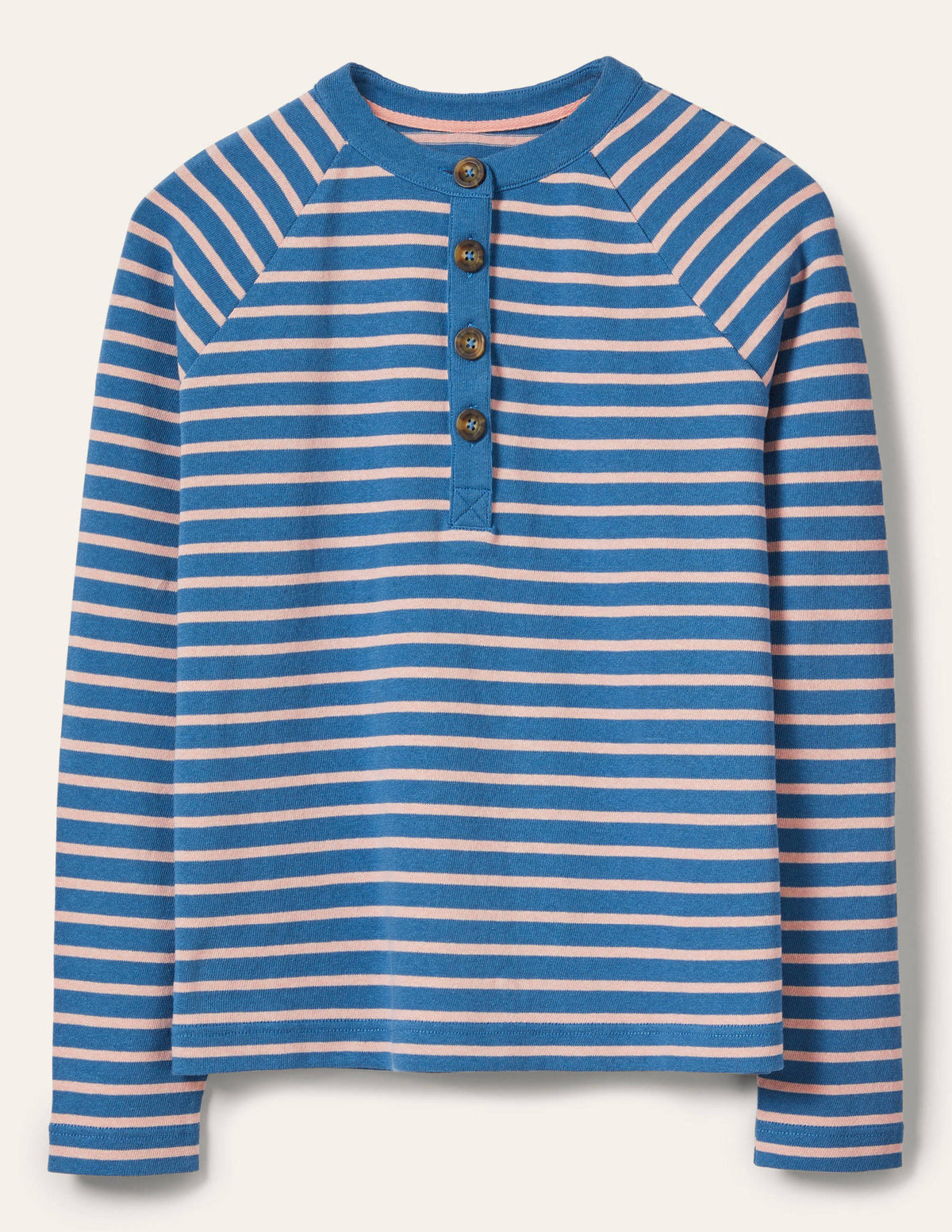 Mariner Henley Top-Blue Ribbon/Milkshake - Image 6